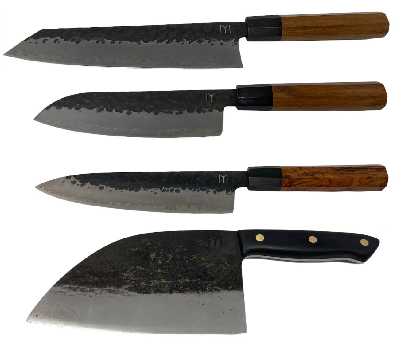 Handmade Chef Knife Set Japanese Kiritsuke Santoku Kitchen Knife San Mai  Steel